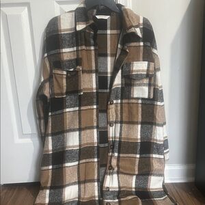 Plaid Button-Up Shirt